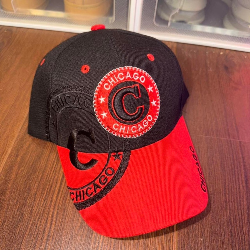 Chicago red & black baseball cap